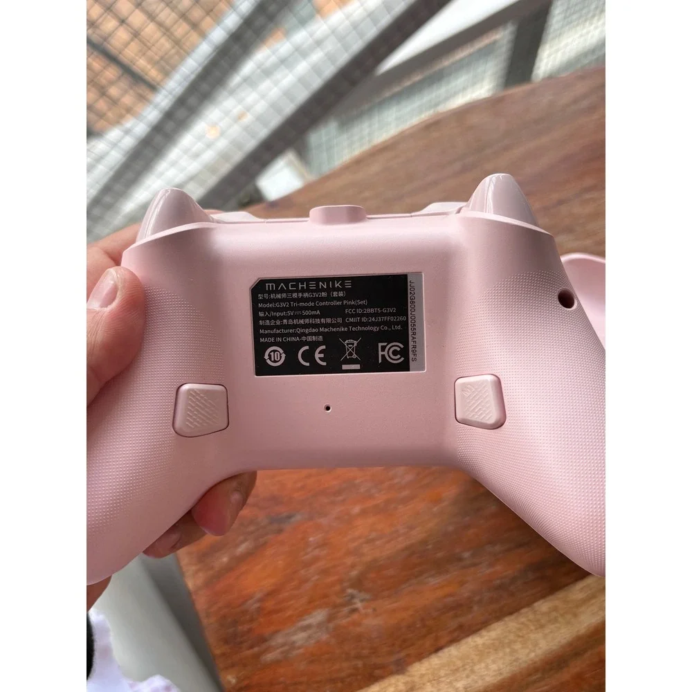 Machenike G5 Pro Wireless Controller for Nintendo Switch PC Pink Charging Dock
